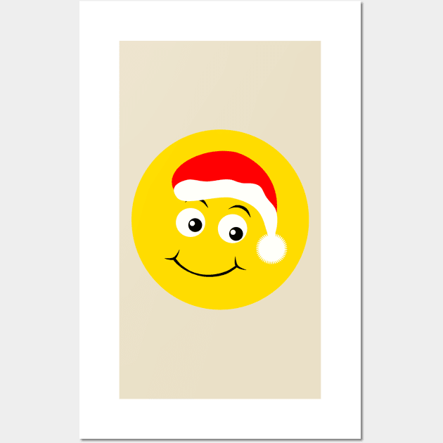 Emoticon - Santa claus helper Wall Art by Aurealis